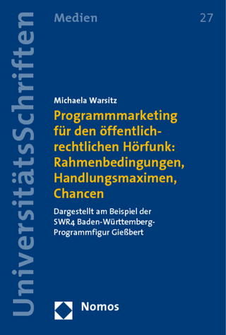 Programmmarketing für den öffentlich-rechtlichen Hörfunk: Rahmenbedingungen, Handlungsmaximen, Chancen