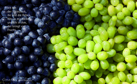 Vesperbrettchen / Fr&uuml;hst&uuml;cksbrettchen Trauben