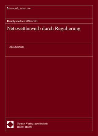 Hauptgutachten 2000/2001 - Netzwettbewerb durch Regulierung