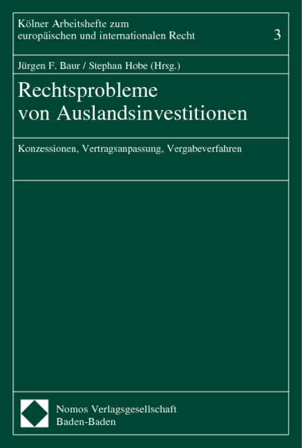 Rechtsprobleme von Auslandsinvestitionen - 