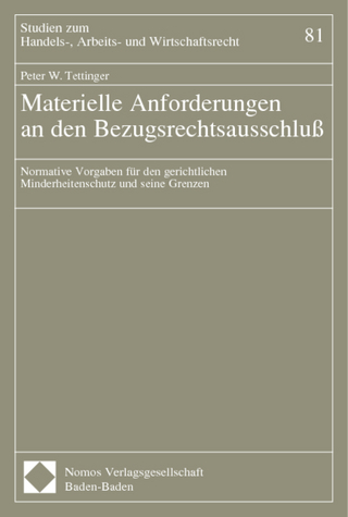 Materielle Anforderungen an den Bezugsrechtsausschluß