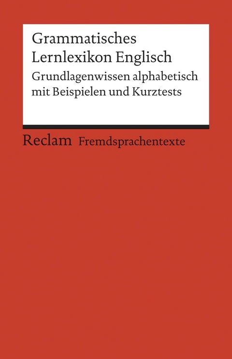 Grammatisches Lernlexikon Englisch - Andrew Williams