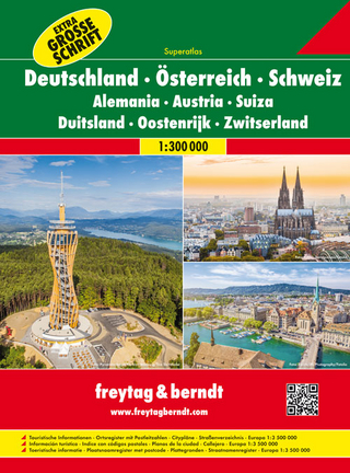 Deutschland - Österreich - Schweiz, Autoatlas 1:300.000