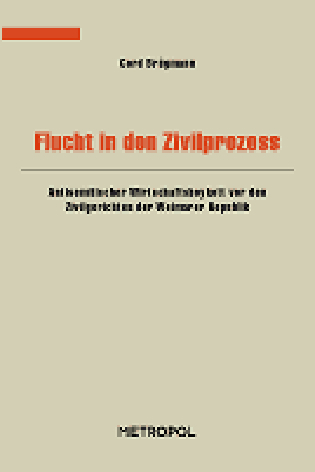Flucht in den Zivilprozess - Cord Br&uuml;gmann