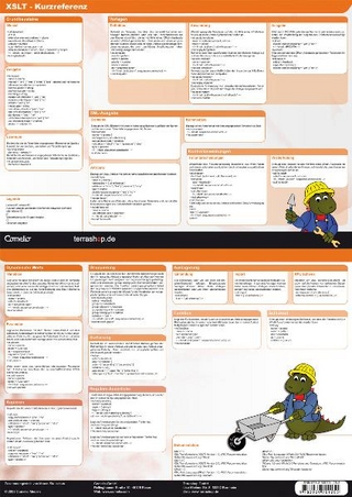 XSLT Referenz - Befehlskarte (DIN A4, laminiert)