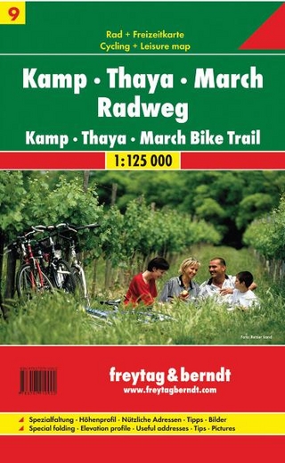 Kamp-Thaya-March Radweg, Radkarte 1:125.000