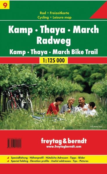 Kamp-Thaya-March Radweg, Radkarte 1:125.000 - 