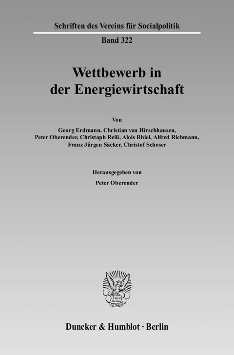Wettbewerb in der Energiewirtschaft. - 