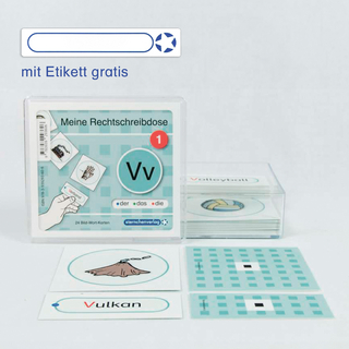 Meine Rechtschreibdose 1 V/v-Wörter - Jetzt neu mit Etikett zum Beschriften