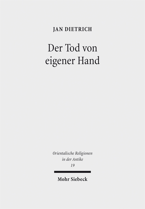 Der Tod von eigener Hand - Jan Dietrich