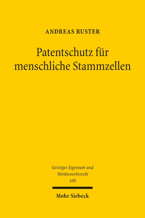 Patentschutz für menschliche Stammzellen - Andreas Ruster
