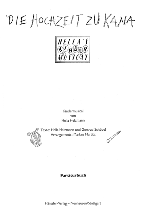 Die Hochzeit zu Kana - Partiturbuch