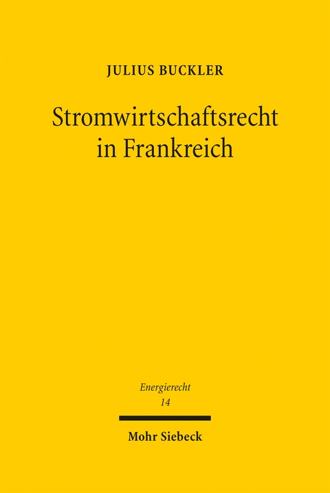Stromwirtschaftsrecht in Frankreich - Julius Buckler