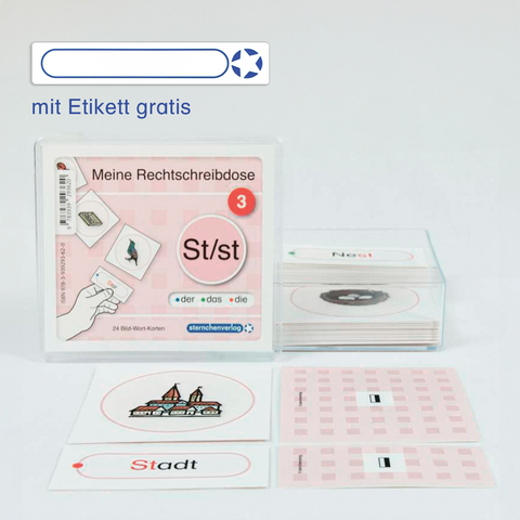 Meine Rechtschreibdose 3 St/st-W&ouml;rter - Jetzt neu mit Etikett zum Beschriften - Katrin Langhans