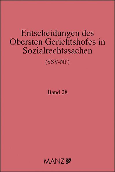 Entscheidungen des OGH in Sozialrechtssachen - 