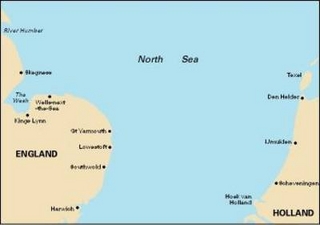 Southern North Sea - Passage Chart Harwich to River Humber & Holland