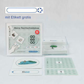 Meine Rechtschreibdose 5 aa/ee/oo-Wörter - Jetzt neu mit Etikett zum Beschriften