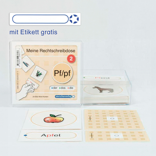 Meine Rechtschreibdose 2 Pf/pf-Wörter - Jetzt neu mit Etikett zum Beschriften