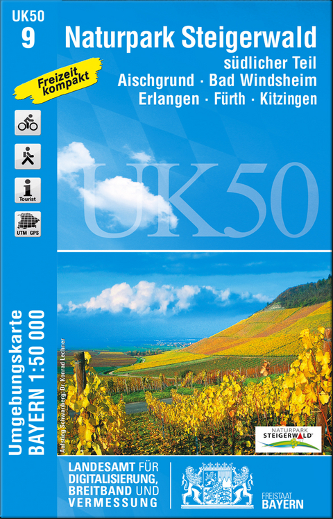 UK50-9 Naturpark Steigerwald, s&uuml;dlicher Teil - Breitband und Vermessung Landesamt f&uuml;r Digitalisierung  Bayern