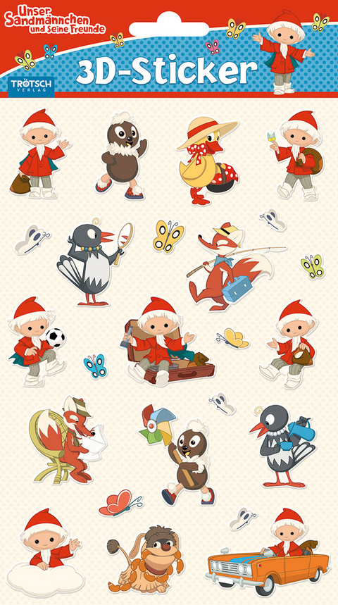 3D-Sticker "Unser Sandm&auml;nnchen und seine Freunde"
