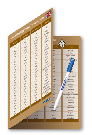 Unregelmäßige Verben / irregular Verbs - Zeitformen - 1 Doppelfeld mit Stift