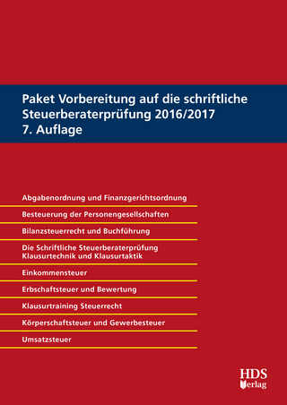 Paket Vorbereitung auf die schriftliche Steuerberaterprüfung 2016/2017