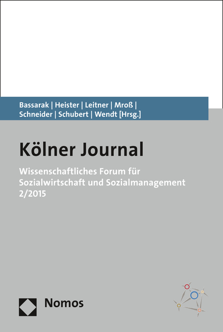 Wissenschaftliches Forum f&uuml;r Sozialwirtschaft und Sozialmanagement 2/2015 - 