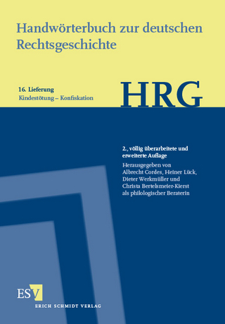 Handwörterbuch zur deutschen Rechtsgeschichte (HRG) – Lieferungsbezug – - - Lieferung 16: Kindestötung–Konfiskation → Vermögenseinziehung