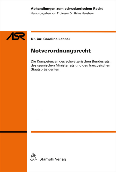 Notverordnungsrecht - Caroline Lehner