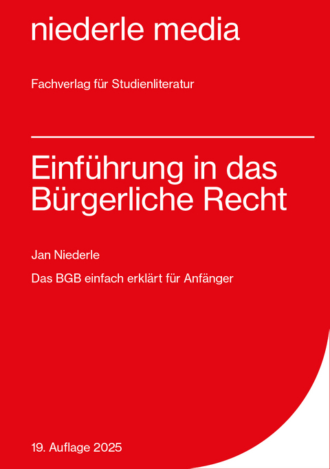 Einführung in das Bürgerliche Recht - 2025 - Jan Niederle