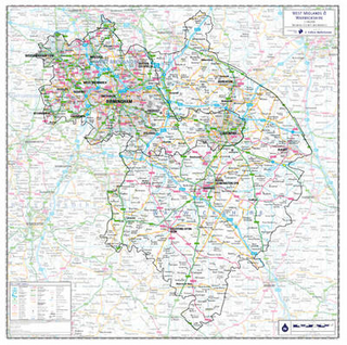 Warwickshire and West Midlands County Planning Map
