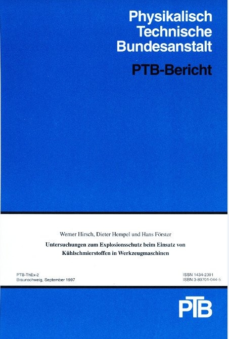 Untersuchung zur Explosionsgef&auml;hrdung beim Umschlag von Kerosin (Jet A1) an Tanklagern und beim Tanken an Flugzeugen - Hans F&ouml;rster