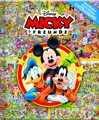 Micky - Disney - Verrückte Such-Bilder extragroß - Hardcover-Wimmelbuch für Kinder ab 3 Jahren im XXL Format