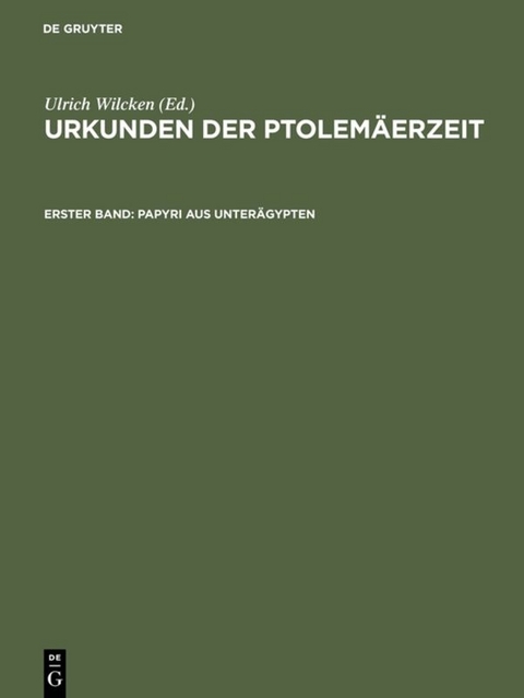 Papyri aus Unter&auml;gypten