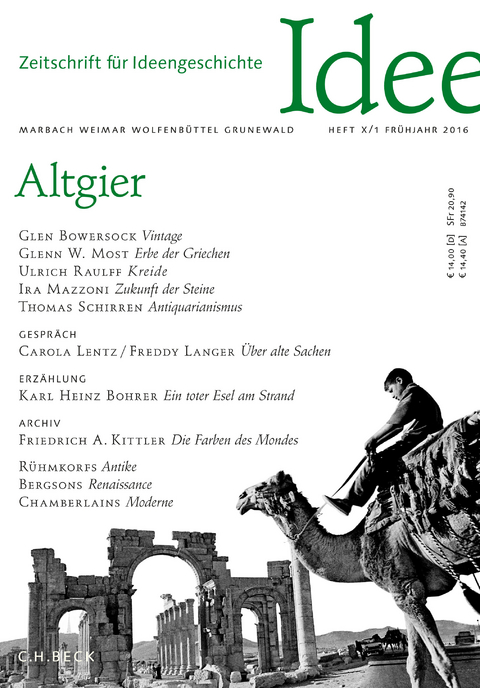 Zeitschrift f&uuml;r Ideengeschichte Heft X/1 Fr&uuml;hjahr 2016
