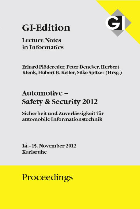 GI Edition Proceedings Band 210 Automotive &ndash; Safety & Security 2012 - 