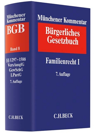 Münchener Kommentar zum Bürgerlichen Gesetzbuch  Bd. 8: Familienrecht I