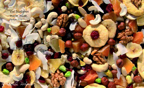 Vesperbrettchen / Fr&uuml;hst&uuml;cksbrettchen Studentenfutter