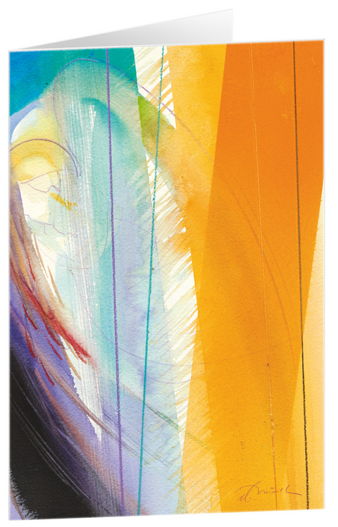 Engel der Zuversicht - Kunst-Faltkarten ohne Text (5 St&uuml;ck) - 