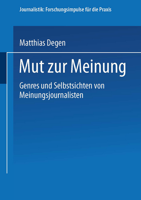 Mut zur Meinung - Matthias Degen