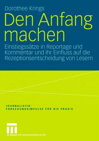 Den Anfang machen