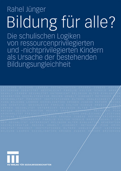 Bildung f&uuml;r alle? - Rahel J&uuml;nger