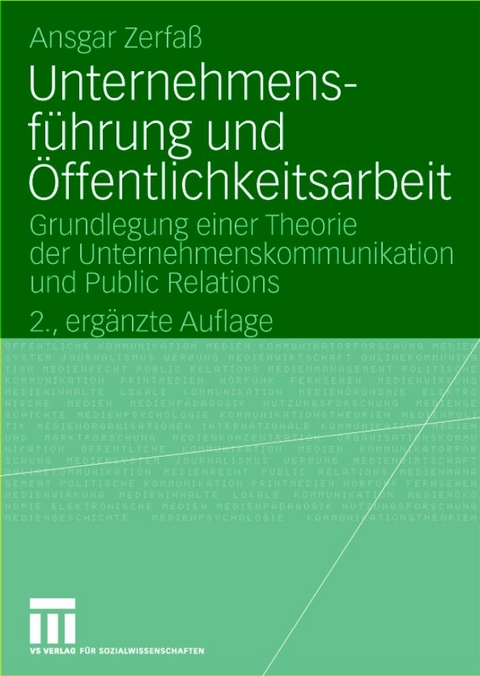 Unternehmensf&uuml;hrung und &Ouml;ffentlichkeitsarbeit - Ansgar Zerfass