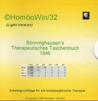 Hom&ouml;oWin/32 (Light) - B&ouml;nninghausen's therapeutisches Taschenbuch 1846 - Clemens von B&ouml;nninghausen