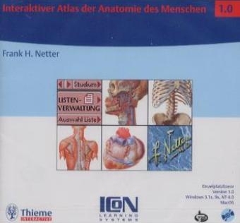 Interaktiver Atlas der Anatomie des Menschen - CD-ROM - Frank H Netter