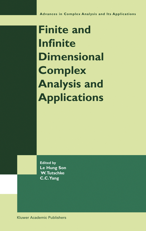 Finite or Infinite Dimensional Complex Analysis and Applications - 