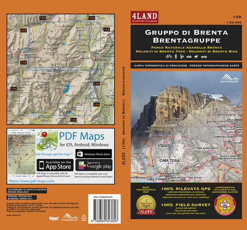 Gruppo di Brenta - Brentagruppe 1 : 25 000