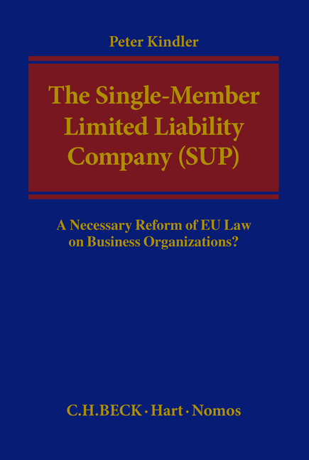 The Single-Member Limited Liability Company (SUP) - Peter Kindler