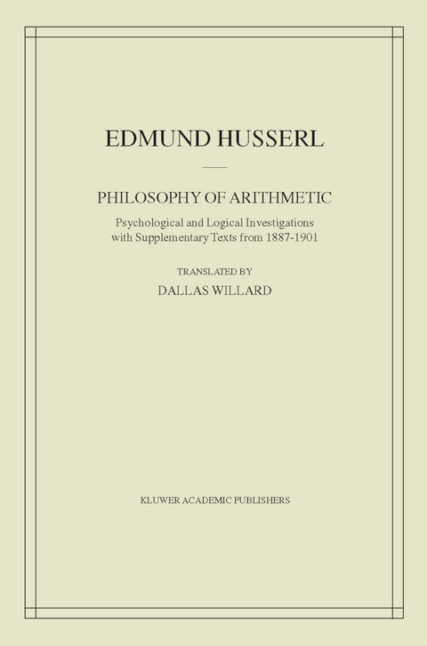 Philosophy of Arithmetic - Edmund Husserl