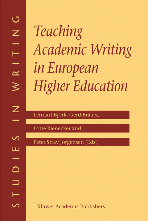 Teaching Academic Writing in European Higher Education - 